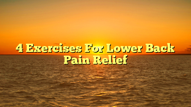 4 Exercises For Lower Back Pain Relief