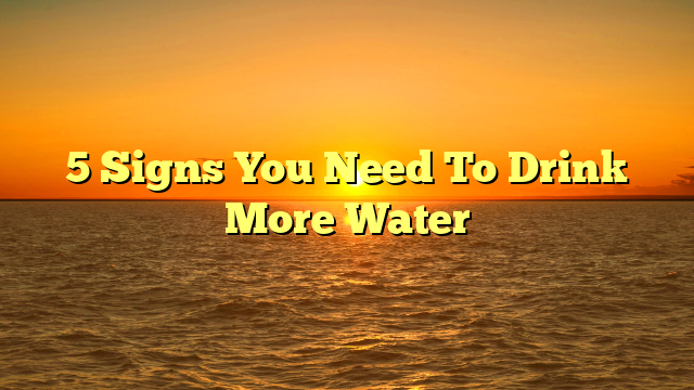 5 Signs You Need To Drink More Water