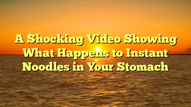A Shocking Video Showing What Happens to Instant Noodles in Your Stomach
