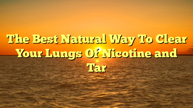 The Best Natural Way To Clear Your Lungs Of Nicotine and Tar